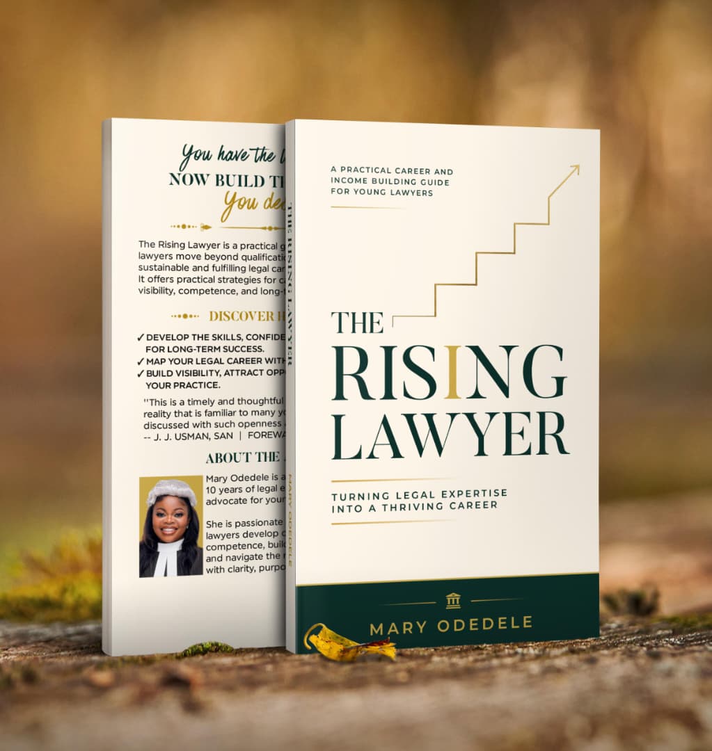 The Rising Lawyer book, front and back cover